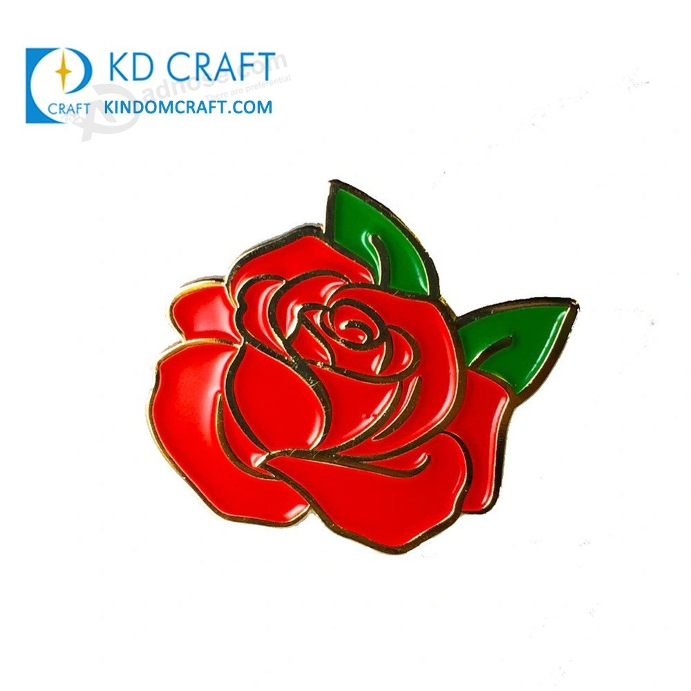 High Quality Wholesale Football Club Poppy Star Soft Enamel Pin Badges OEM Custom Blank Glitter Spinner Mermaid Crown Rose Flower Hard Enamel Metal Pin