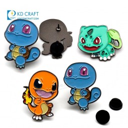 Großhandel Bulk billig Metall schwarz vernickelt Pokemon Kawaii Anime Abzeichen süß