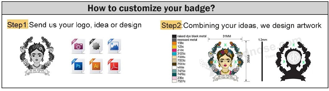 Custom design Badge monster Dierlijke vorm Metalen emaille reversspeld