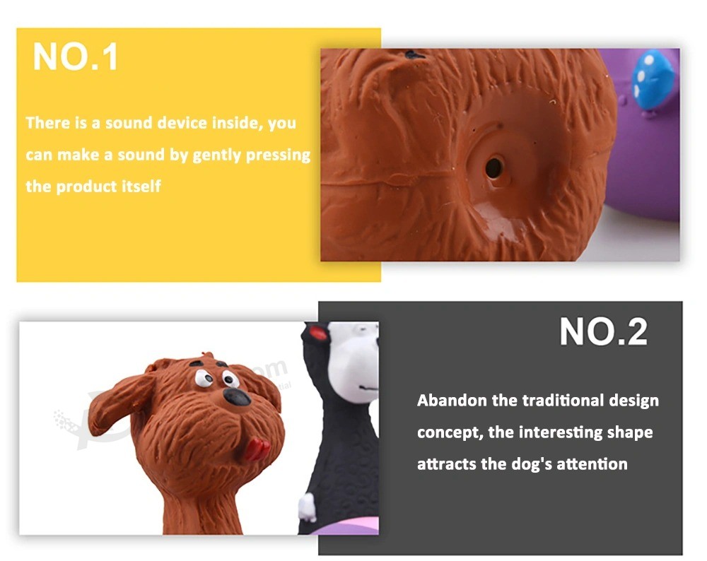 Lustiges Tier Set interaktiv Spielen Latex Quietschende Hundespielzeug Kauspielzeug für Haustier