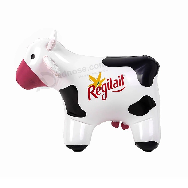 Brinquedo de vaca inflável impresso personalizado de animal com leite