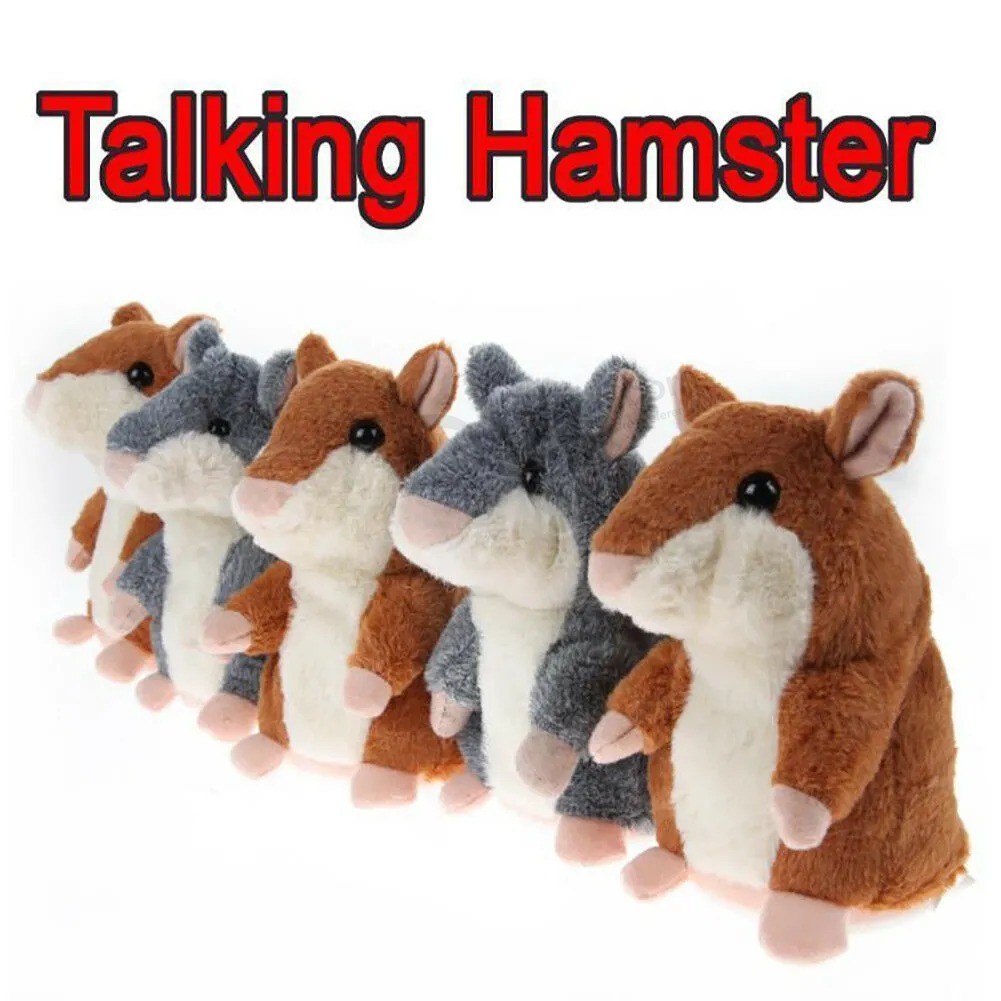 Repita a fala Hamster empalhado Animais brinquedos de pelúcia Novidade para crianças