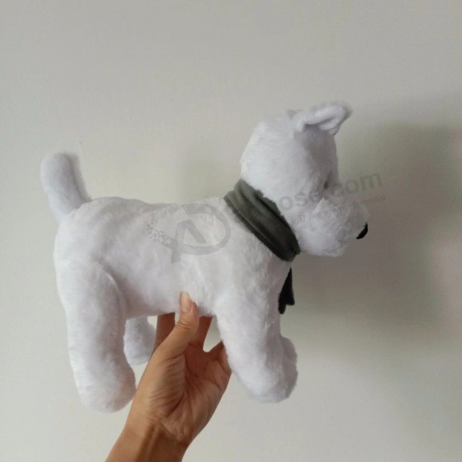 Peluche animal suave del juguete del perro del diseño por encargo de los 30cm
