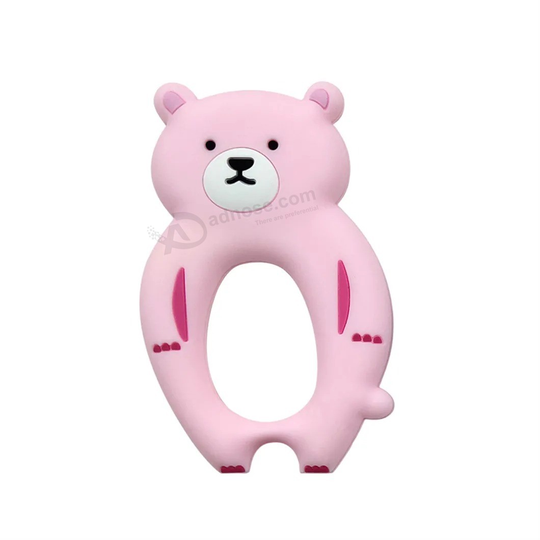 Cute Toy animal Training teether Non-Toxic soft Silicone baby Teether Toy
