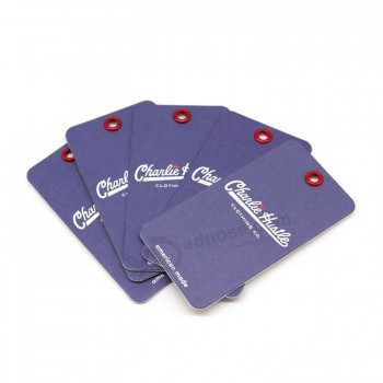 Logo imprimé vêtement balançoire étiquettes papier étiquette volante pour jeans