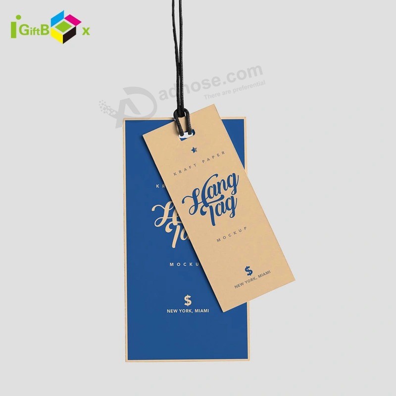 Custom luxury Paper clothing Tagger paper Hangtag hang Tag