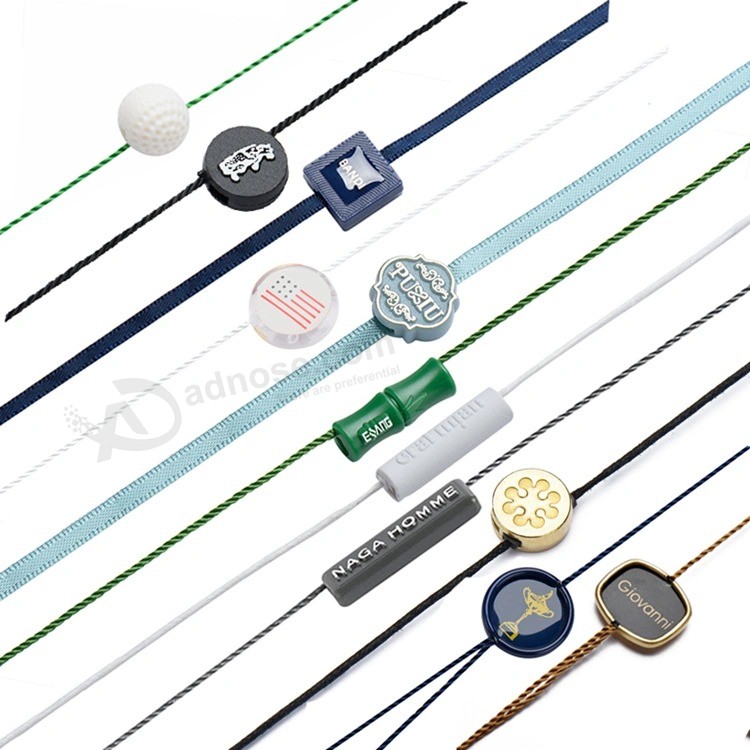 Aangepaste luxe kledingstuk plastic Hang Tag string Seal Tag (DL09C-2)