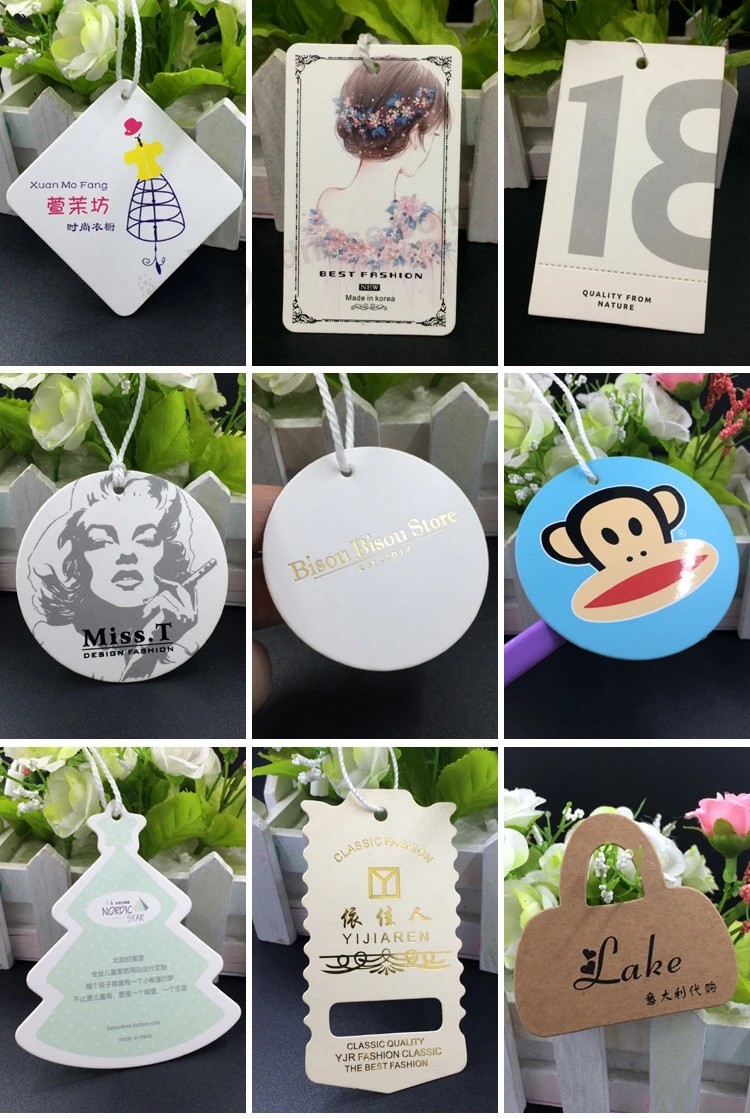 Custom cheap Clothing cardboard Paper hang Tag for Suits