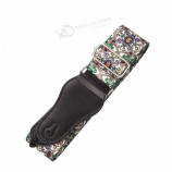 Sangle de guitare durable NAOMI Sangle de basse électrique acoustique réglable Sangles en nylon d’impression colorée réglables Guitare