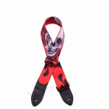 Tongling Marque Personnalisée Impression Motif Cuir Basse Électrique Guitare Sangles