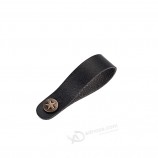 Sangles de guitare noires sangle en simili cuir crochet bouton