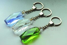 Venda quente Preço barato Porta-chaves de cristal personalizado para presente promocional