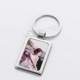 Porte-clés photo de sublimation en métal vierge de haute qualité