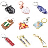 プロモーションギフト無料サンプルカスタムキーホルダー金属金メッキキーホルダー