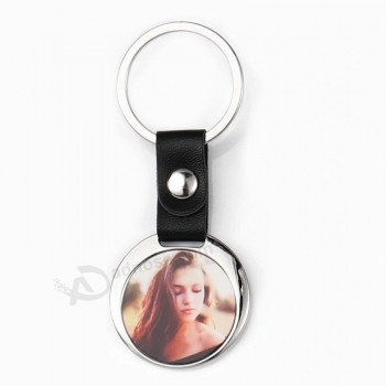 New design sale sublimation Key hold round photo keychain