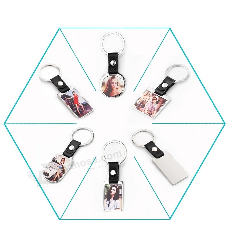 New design Sale sublimation Key hold Round photo Keychain
