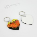 Nouveaux produits Porte-clés en MDF coeur en bois de sublimation vierge