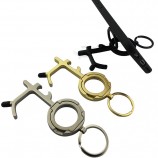 Hot No-touch avoild virus infection mobile phone finger-ring Key chain custom Key holder Key ring keychain