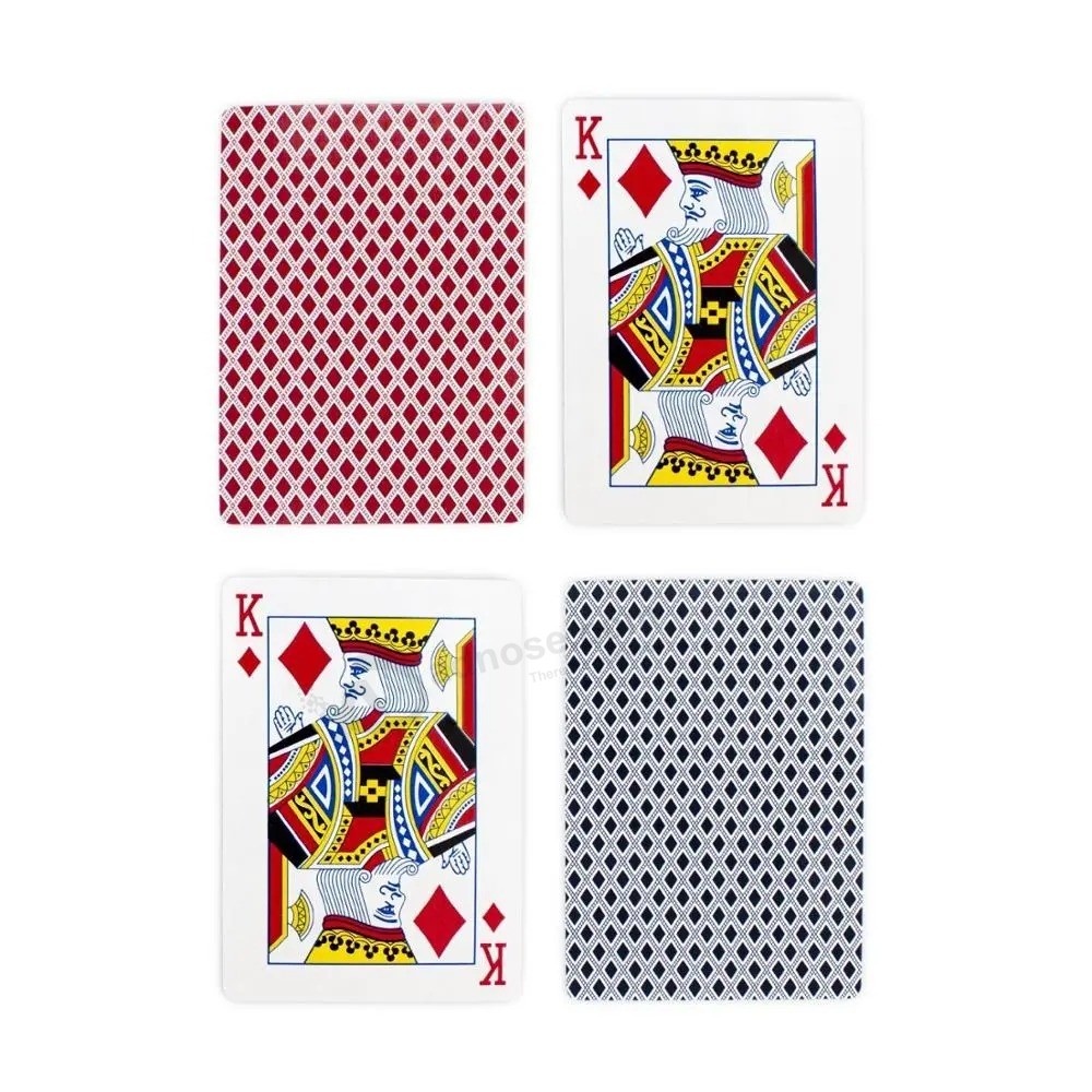 Benutzerdefiniertes Papier Gedruckte PVC-Pokerkarte Plastikspielkarte