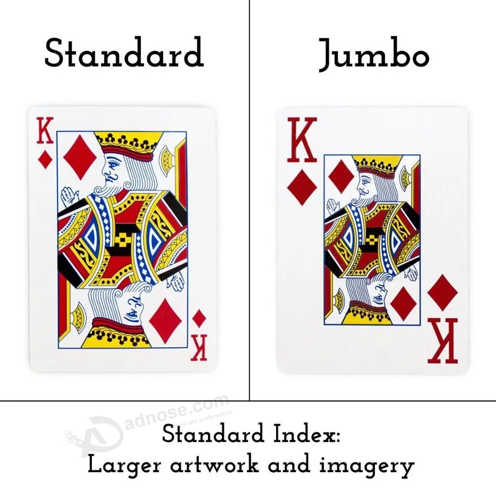 Benutzerdefiniertes Papier Gedruckte PVC-Pokerkarte Plastikspielkarte
