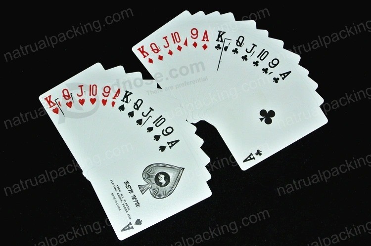 Aangepast ontwerp Poker plastic speelkaarten Pokerkaarten Pokerspel Card