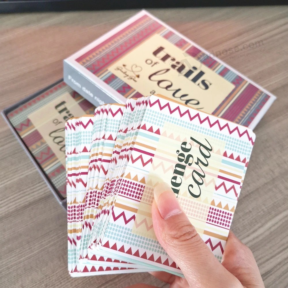 Impresión a todo color Artpaper Tarjetas de juego Personalizadas Póquer de dos cubiertas y tarjeta de regalo de alta calidad