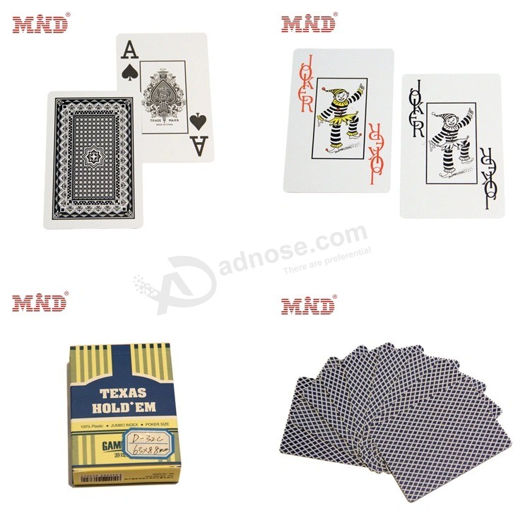 Mnd bulk Poker Set customized Printed paper Black game Playing Card