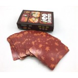Impression personnalisée conception carte à jouer échantillon gratuit fournir des cartes de jeu bon marché fantaisie poker pour adultes