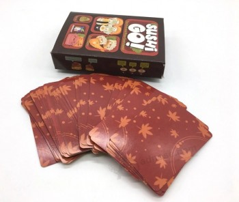 Impression personnalisée conception carte à jouer échantillon gratuit fournir des cartes de jeu bon marché fantaisie poker pour adultes