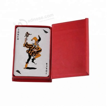 Cartes de poker en papier en plastique imperméable Carte de jeu de cartes à jouer avec boîte-cadeau
