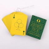 Cartes à jouer de poker mat d’impression personnalisée de haute qualité