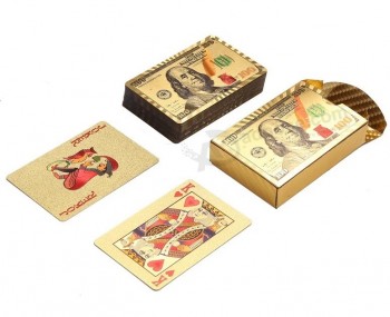 пластик ПВХ водонепроницаемый покер-индивидуальные печатные игральные карты