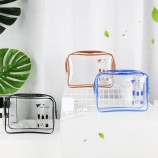 Sacs à cosmétiques en PVC Chine Usine, Organisateur de trousse de toilette de maquillage d’impression personnalisée, Sac de rangement de maquillage d’artiste portable étanche pour 