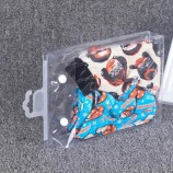 2020nouvelle impression couleur Arrivée Sac d’emballage imperméable en PVC transparent avec crochet pour chaussettes / sous-vêtements