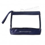 Sac à cosmétiques en PVC transparent Fermeture éclair Trousse de toilette transparente Sac fourre-tout