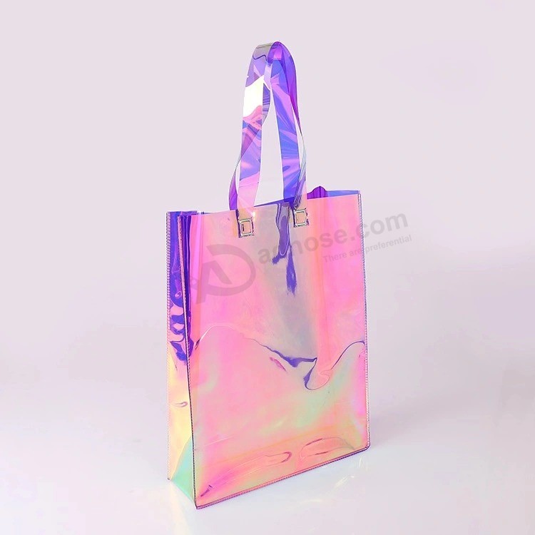 Zoras amazon Hot style Convenient stylish Holographic PVC shopping Bag