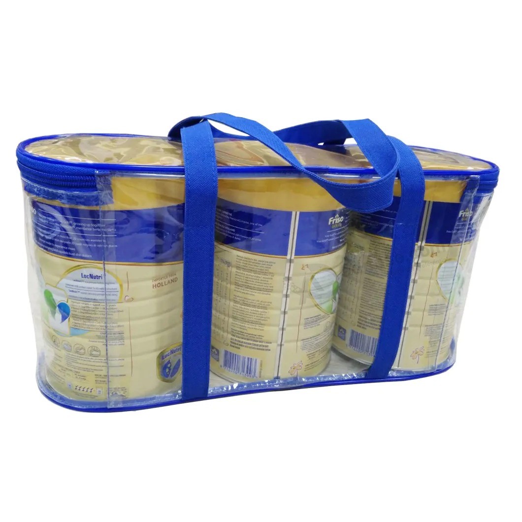 High capacity Package reusable Tote transparent PVC Bag