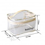 Sac à cosmétiques en PVC transparent avec poignée