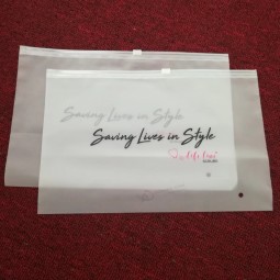 Bolsa de ropa de embalaje con cremallera de PVC OPP personalizado, bolsa de plástico laminada impermeable de diseño con cremallera