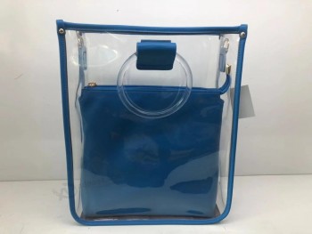 fashion ladies handbag clear PVC shoulder Bag shopping Bag