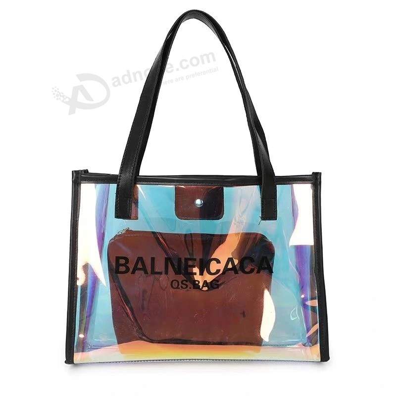 Zoras Laser Women/Ladies Bag, Waterproof PVC/TPU Shoulder Tote Shopping Bag