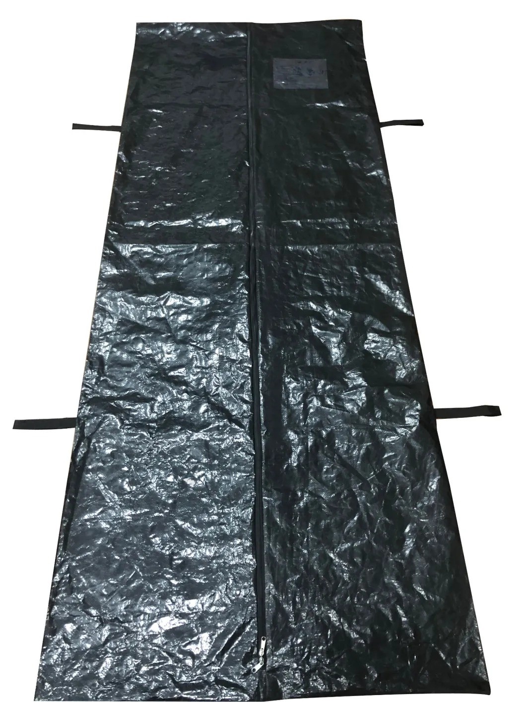Bolsa de cadáveres impermeable negra desechable de PVC ecológico para funeral