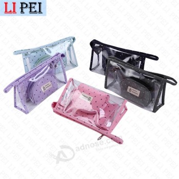 Sac d’emballage cosmétique transparent personnalisé promotionnel Sac d’emballage en PVC