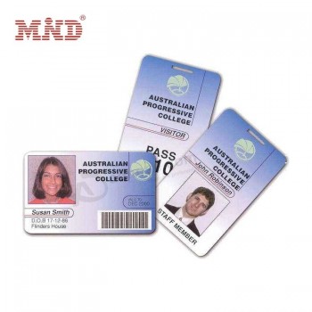 ホットセールインクジェット印刷学生従業員プラスチック作業IDカード/写真カード