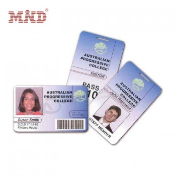 Vente chaude Impression à jet d’encre étudiant employé en plastique de travail Carte d’identité / Carte photo