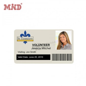 인쇄 가능한 학생 직원 PVC 플라스틱 ID 카드를 주문 설계하십시오