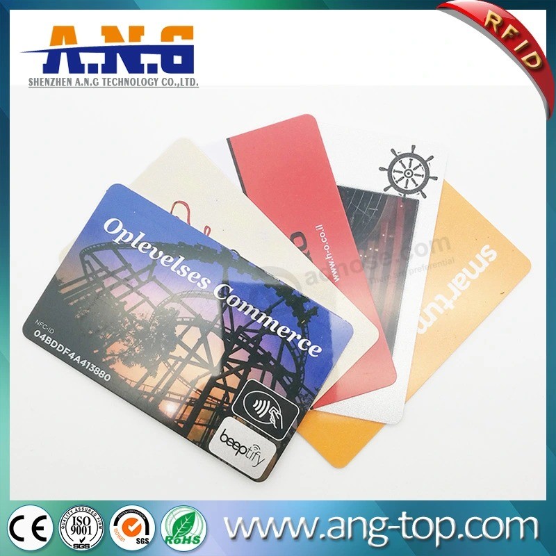 Tk4100 tarjeta inteligente rfid de identificación de seguridad para empleados de PVC con impresión en color cmyk