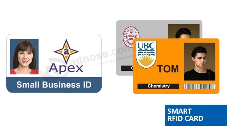 Formato de identificação com foto em branco do cartão de acesso do funcionário