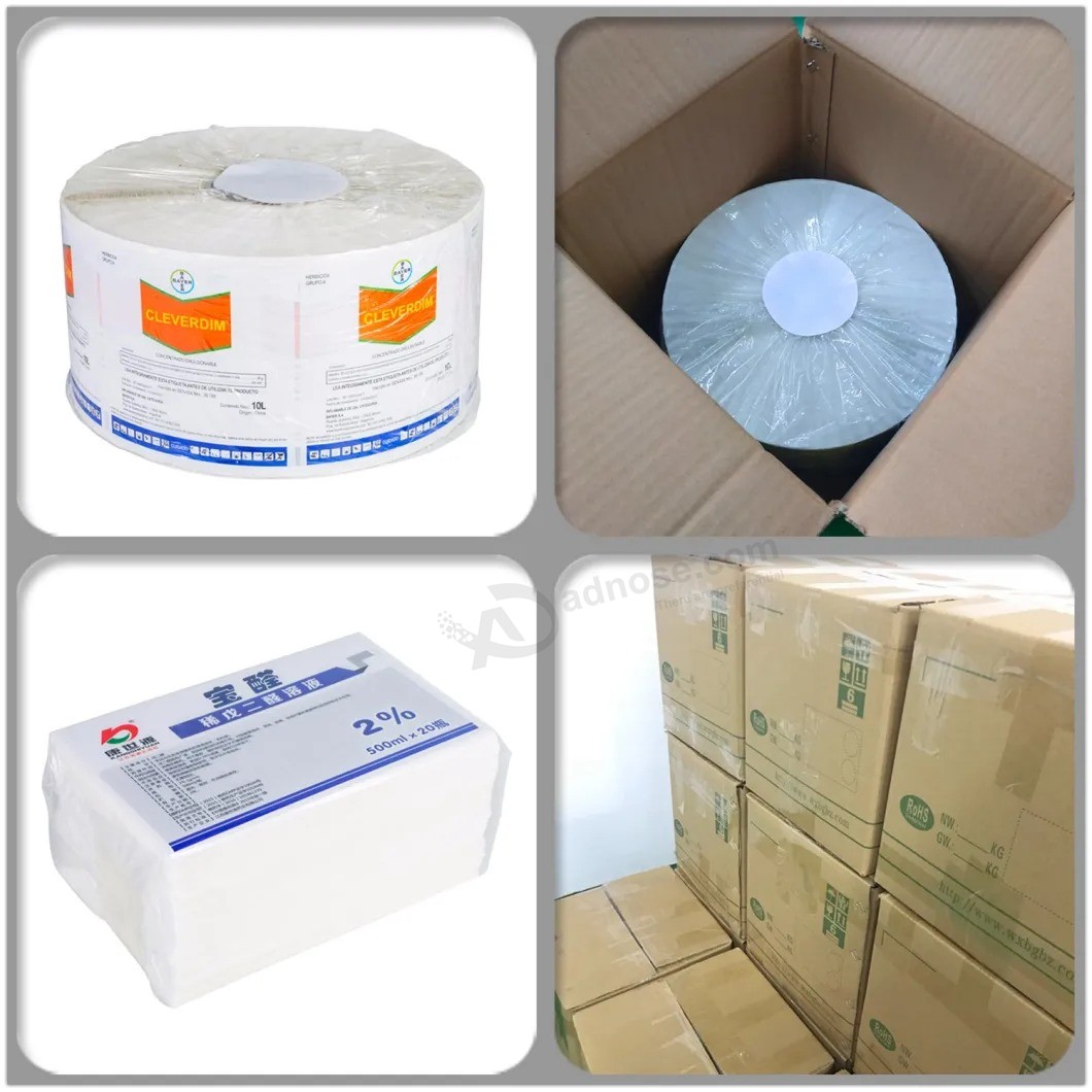 Blanco zelfklevende directe thermische rol Logistiek pakket Stickerlabel afdrukken