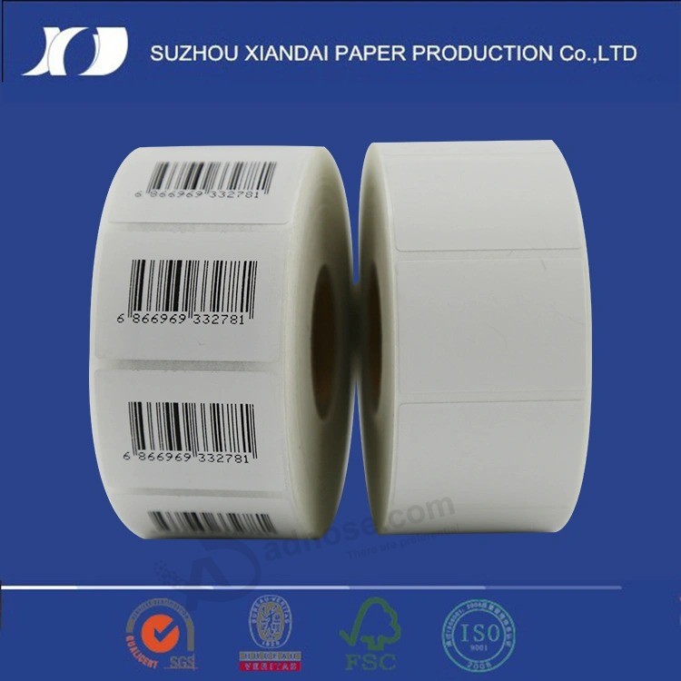 Confezione personalizzata Rotolo di etichette con codice a barre termico adesivo stampato autoadesivo